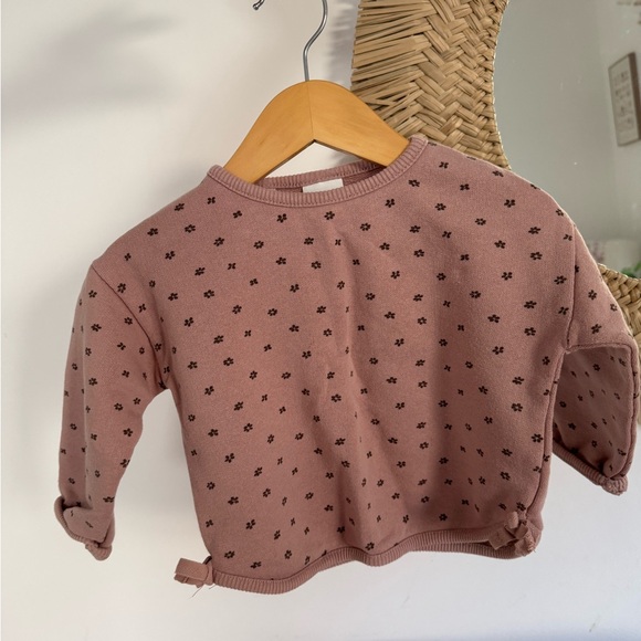 Zara Floral Pink Patterned Sweatshirt - Picture 6 of 7